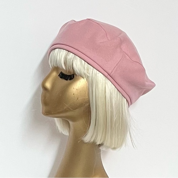 Pink oversized wool beret - Picture 4 of 4